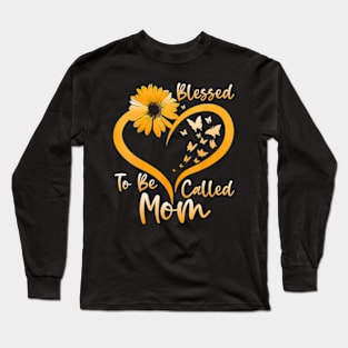 Blessed To Be Called Mom Mothers Day 2024 Sunflower Long Sleeve T-Shirt